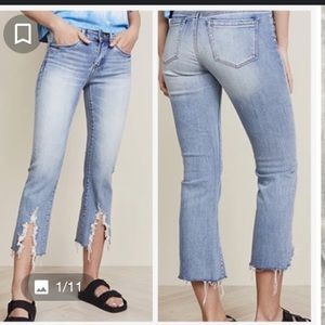 Varick chewed hem cropped jeans